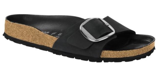 Birkenstock Madrid Big Buckle Cognac Black Gold Sandals Mules Slippers NEW Shoes - Bartel-Shop