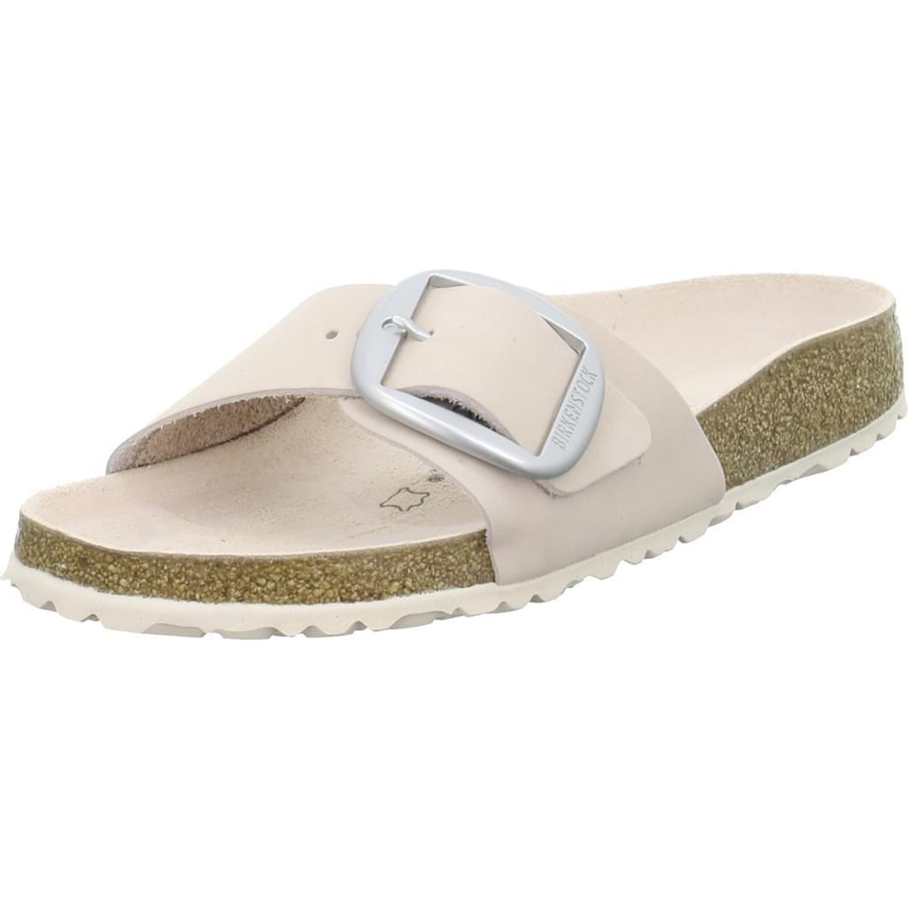 Birkenstock Madrid Big Buckle Mules Narrow pink Nubuck leather - Bartel-Shop