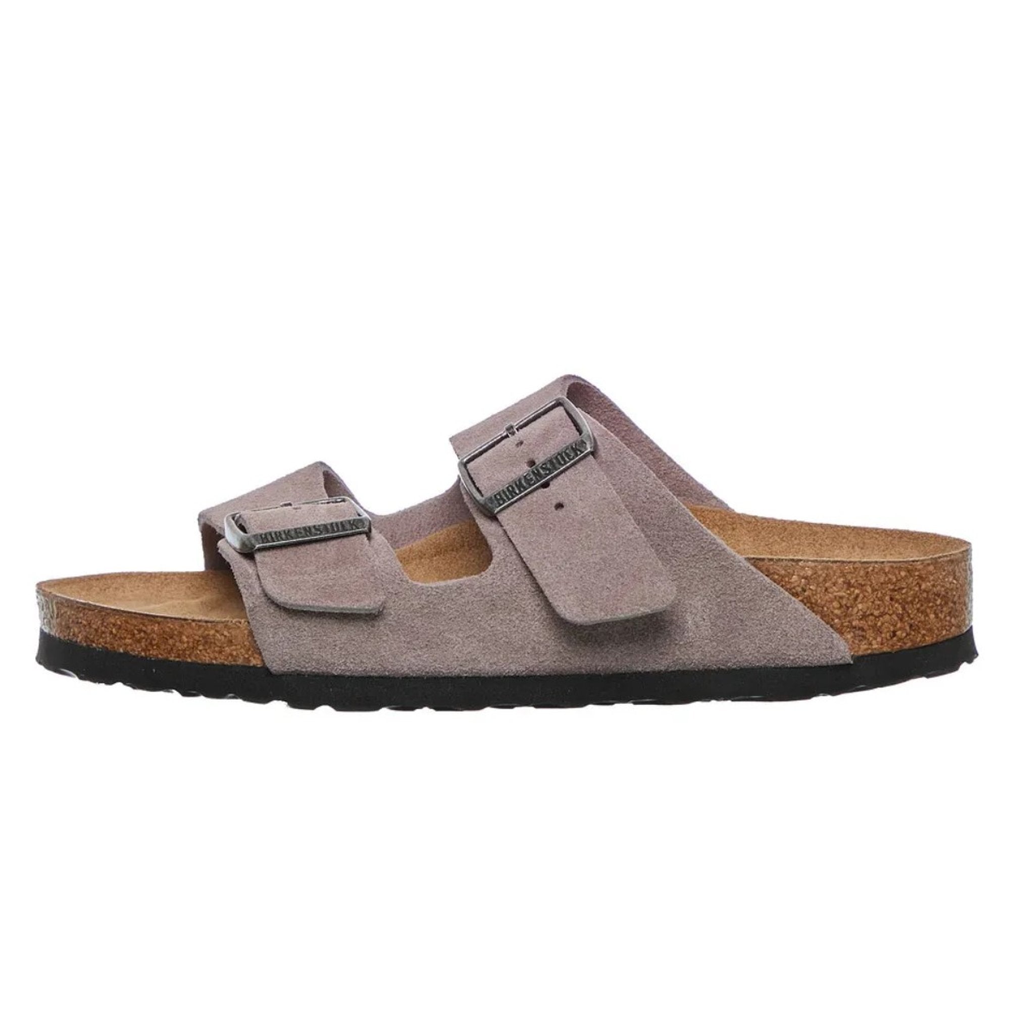 Birkenstock Arizona Faded Purple Lavender Suede Leather Sandals Slides Buckle  New