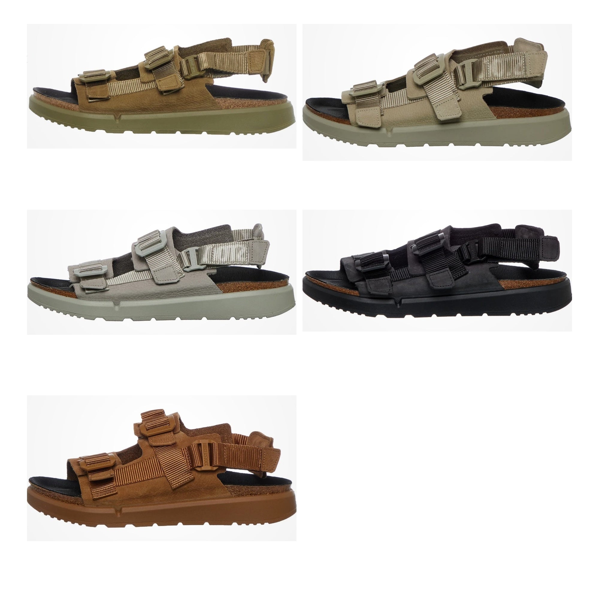 Birkenstock Shinjuku Texile Mens Leather Sandals Slingback Ankle Strap Sport Shoes