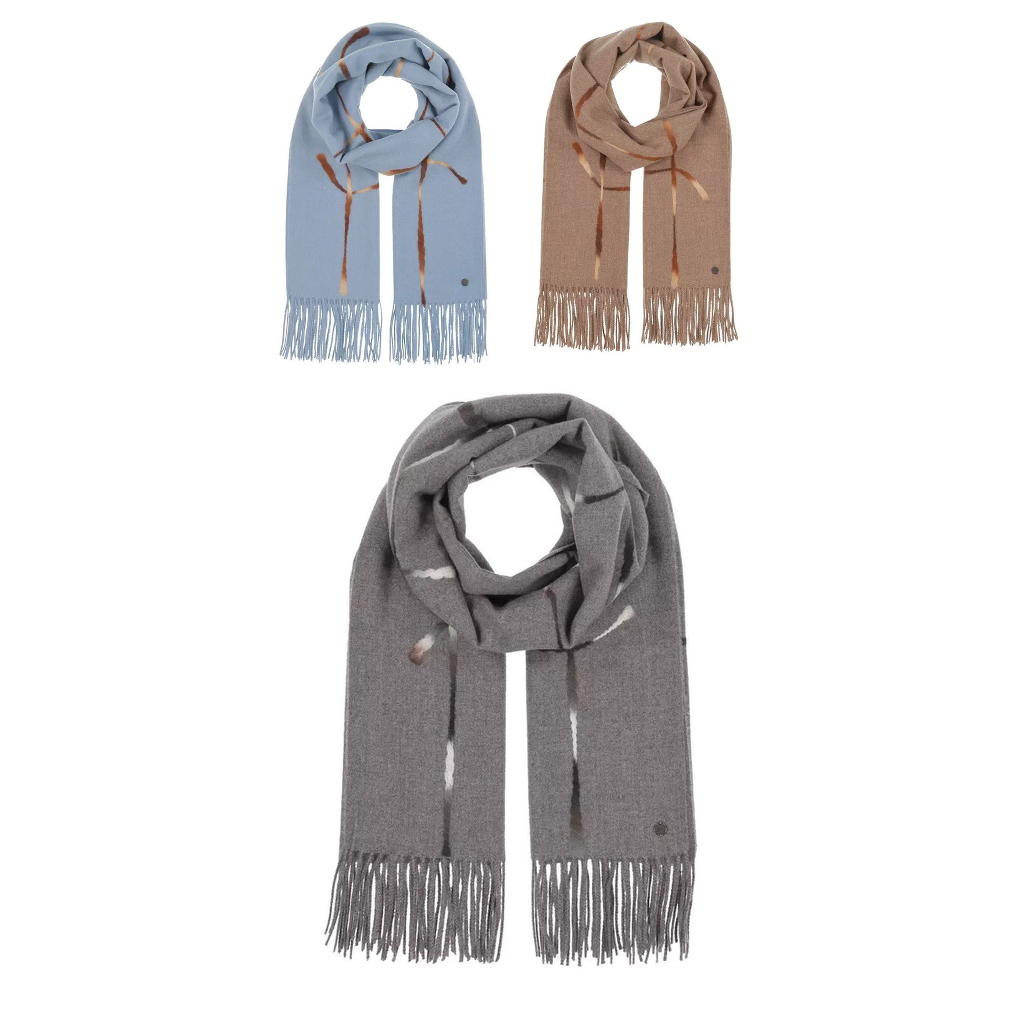 FRAAS Stole Scarf  Window Pane Check Pattern Polyacrylic Winter Warm Cashmere