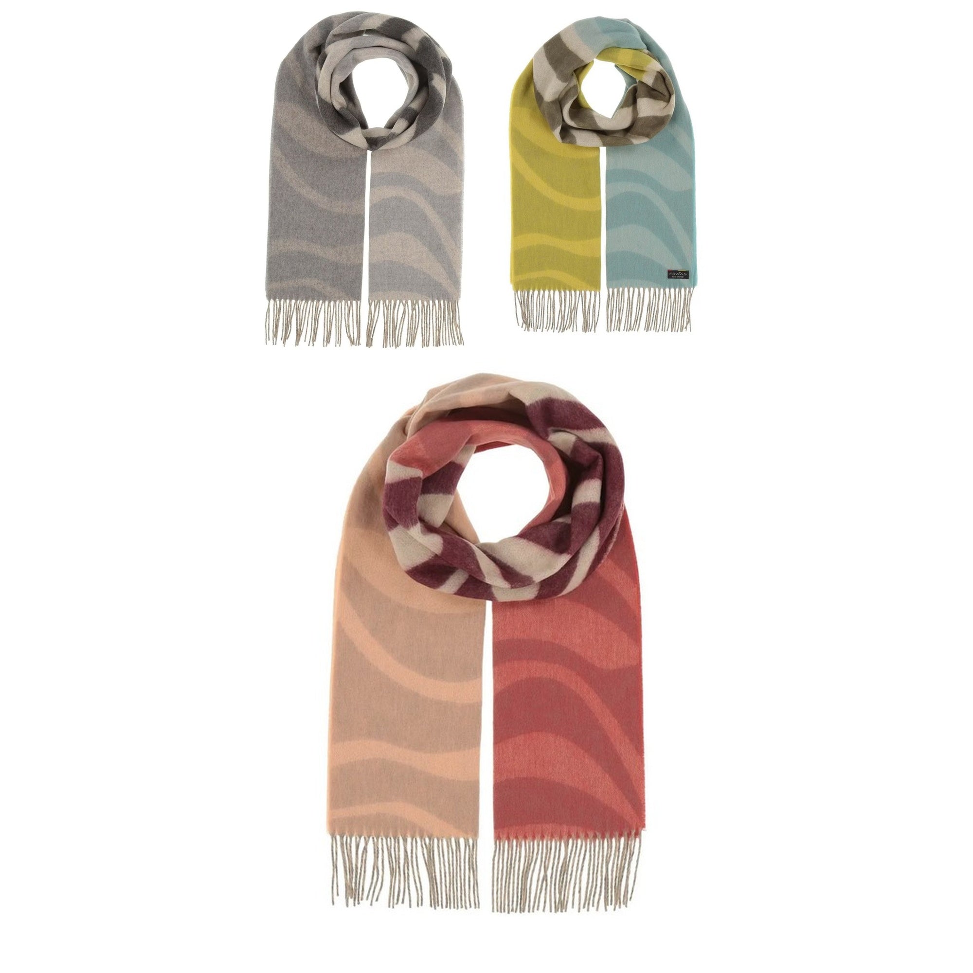 FRAAS Sustainability Edition Cashmink Scarf with Wave Design Polyacrylic Winter Warm Cashmere