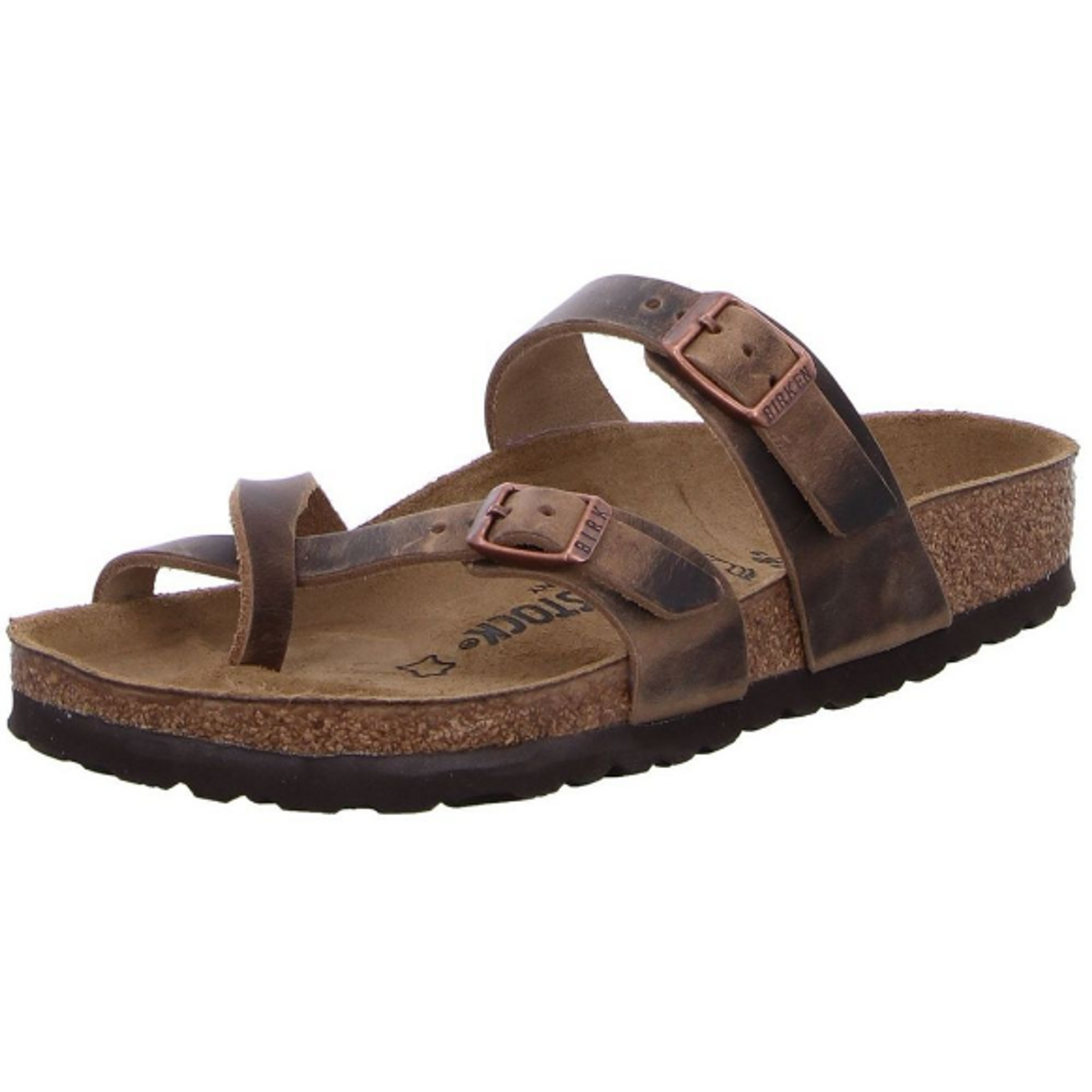 Birkenstock mules Mayari FL dark, brown Birko-Flor - Bartel-Shop