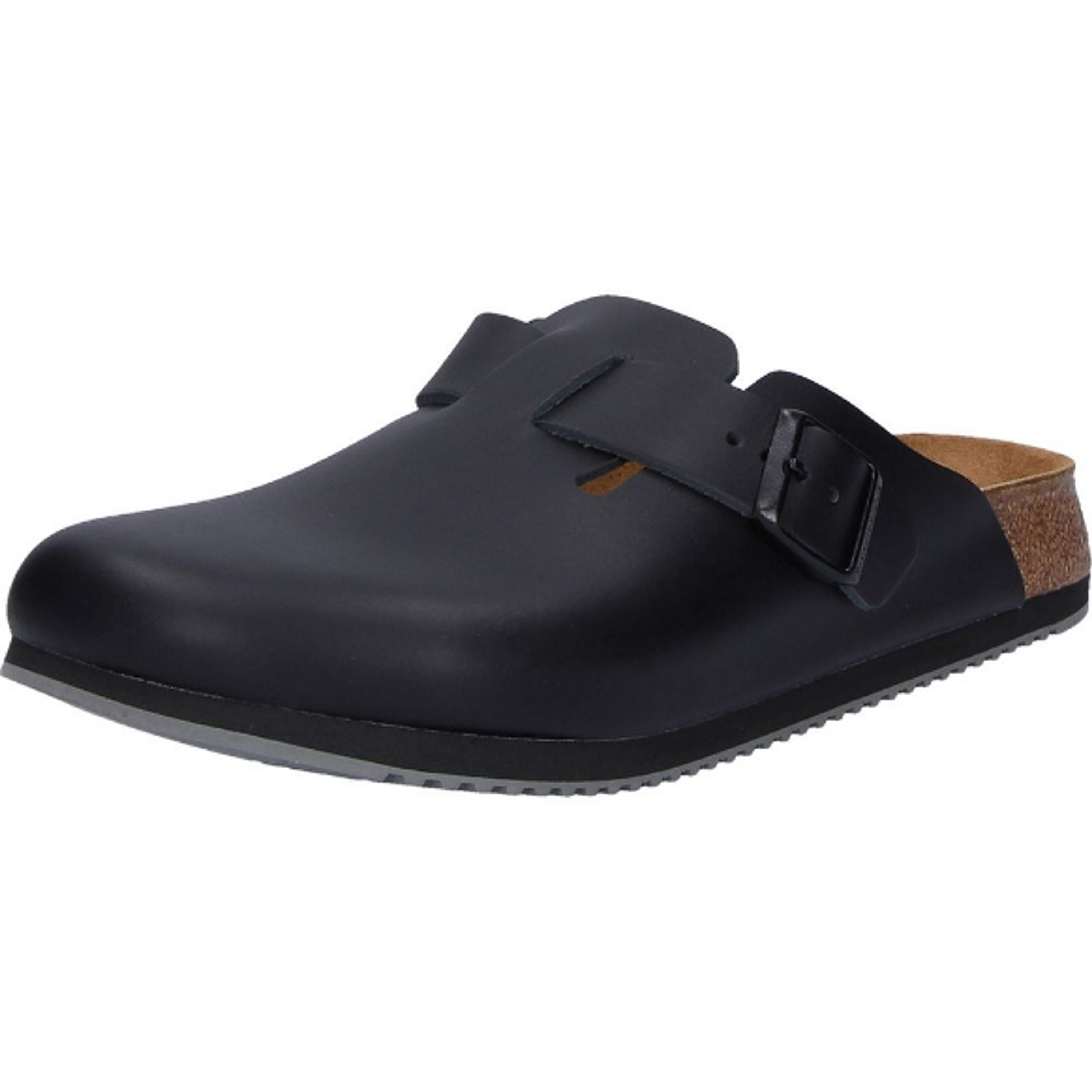 Birkenstock Boston Clogs Narrow black leather - Bartel-Shop